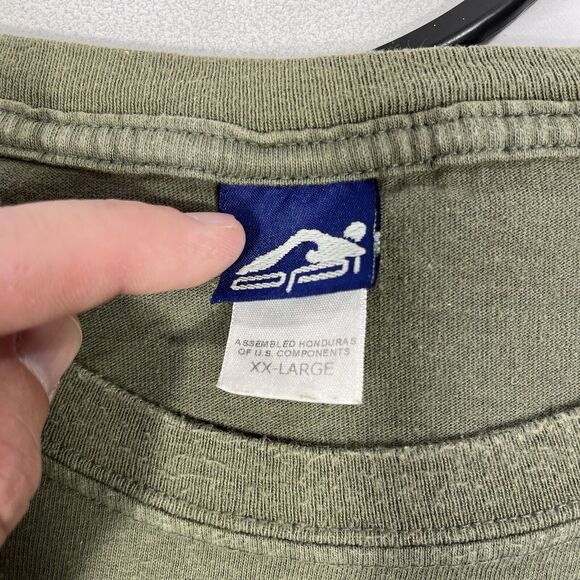 VINTAGE ANHEUSER BUSCH SHIRT MENS 2XL OLIVE GREEN DOUBLE SIDED 2004 Y2K BEER TEE - Picture 10 of 12